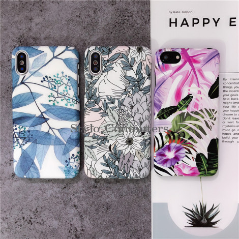 White Leaf Oil Painting Phone Case
